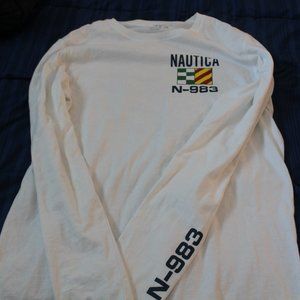 White Nautica long sleeve tee